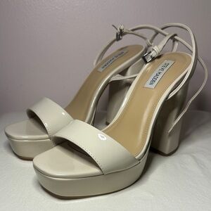 Steve Madden Off-White Platform Heels